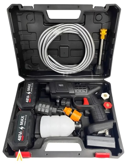 Tomtary Gn-848 Hidrolavadoras Inalámbrica Pistola De Lavado Alta Presión Color Negro