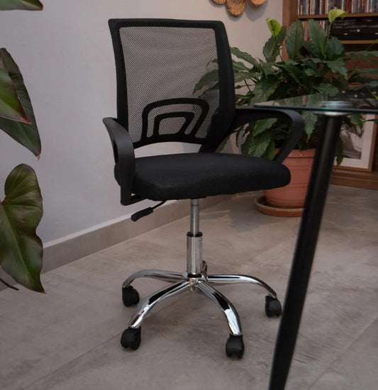 Silla Para Oficina Escritorio Ergonómica Color Negro Material Del Tapizado Mesh