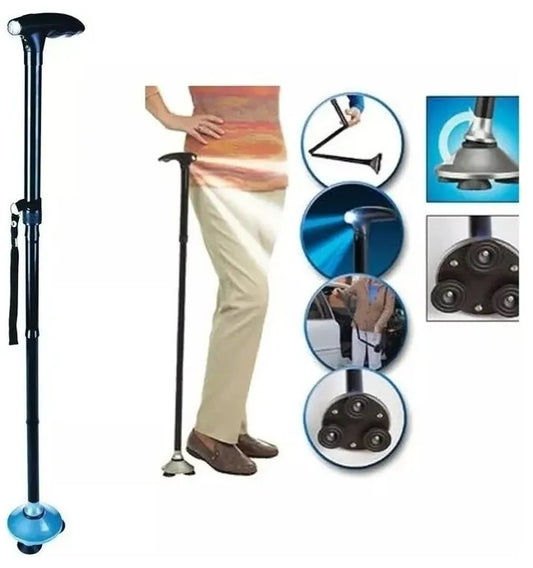 Baston Ortopedico Trusty Cane Con Linterna Luz Led Plegable