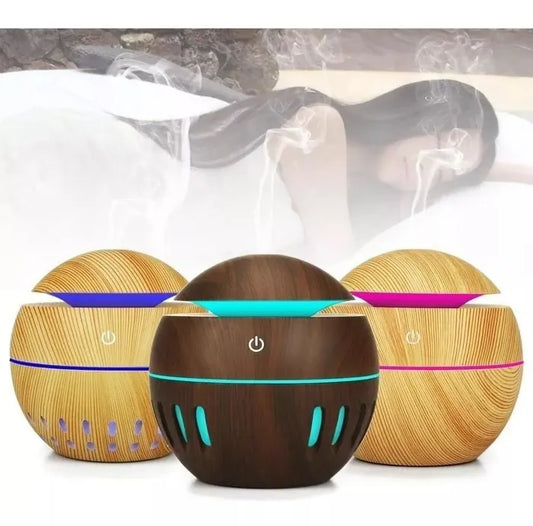 Difusor De Aromas 130ml Ambientador Humificador Esfera Luz Led