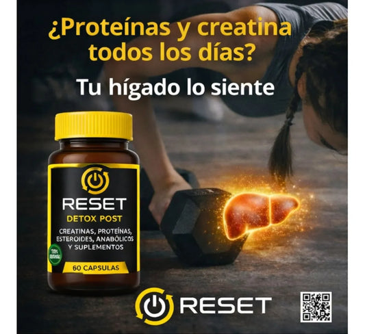 Reset Detox Post Proteínas, Creatinas Y Suplementos Por 60 C Sin Sabor