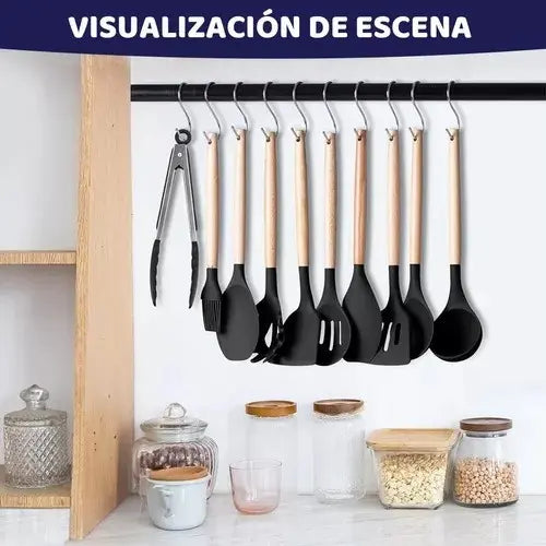 Set Utensilios De Cocina Zebbris Silicona Juego De Cuchillos X19
