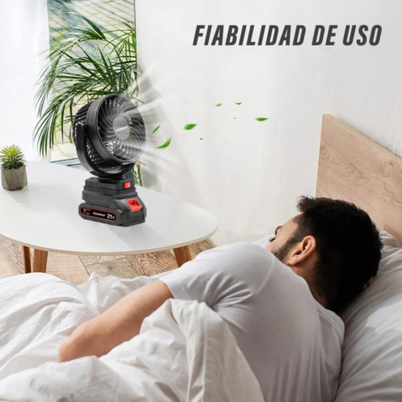 Mini Ventilador Zebbris Portátil Recargable Inalámbrico 5inc - Negro