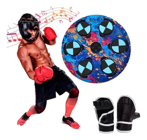Máquina De Boxeo Zebbris Musical Tablero Fit Con Guantes
