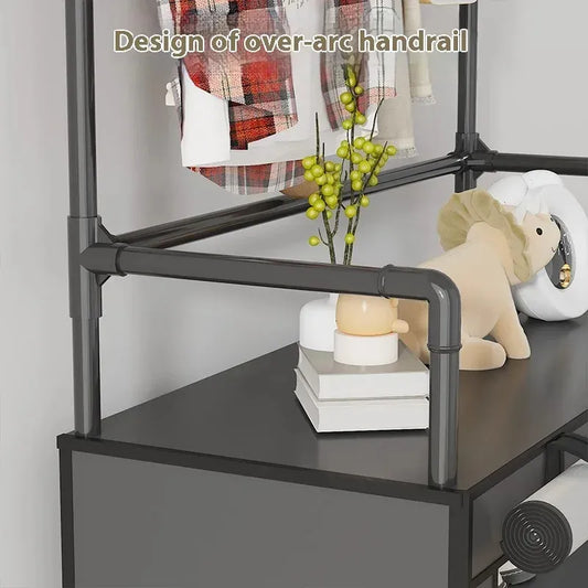 Zapatero Perchero Organizador Con Forro Ganchos Metalico