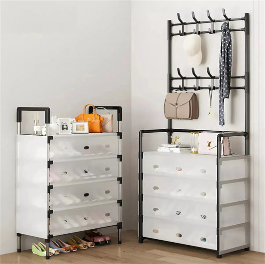 Estante Organizador Zapatos Con Perchero Zebbris 5 Niveles