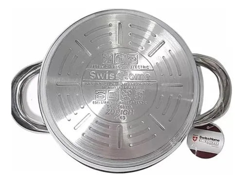 Ollas Acero Quirurgico Inoxidable Swisshome 12 Piezas