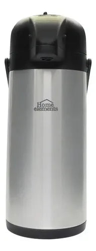 Termo Bomba Para Café Con Dispensador 3 Lt Home Elements Color Plateado