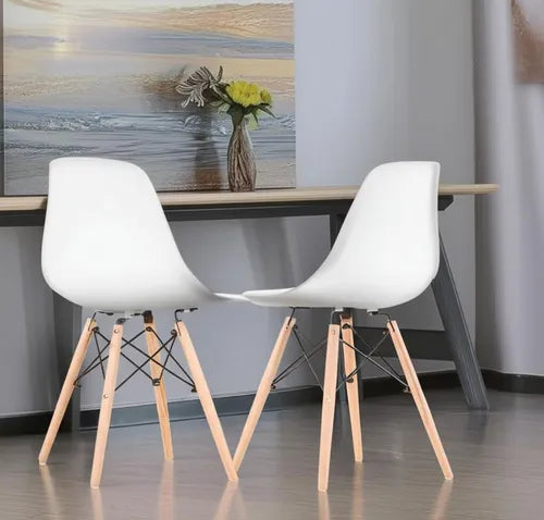 Set 2 Sillas Tipo Eames De Comedor Modernas Colores