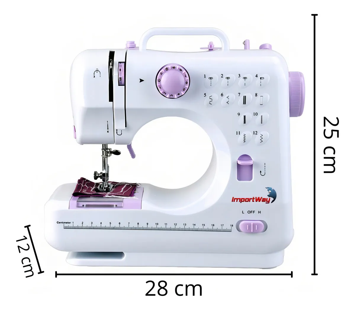 Máquina De Coser Eléctrica Portátil Con Mesa De Coser De Col Blanco