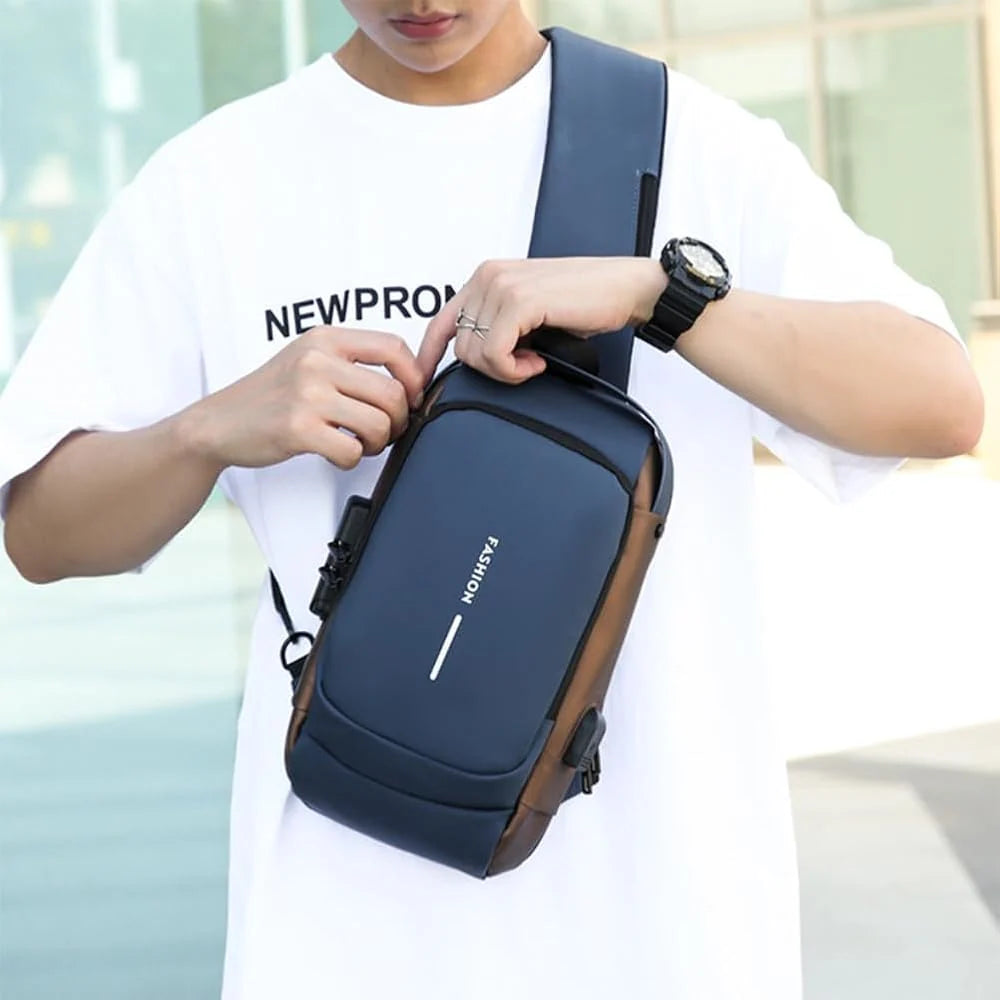 Bolso Manos Libres Mini Morral Para Hombre Tipo Pechera