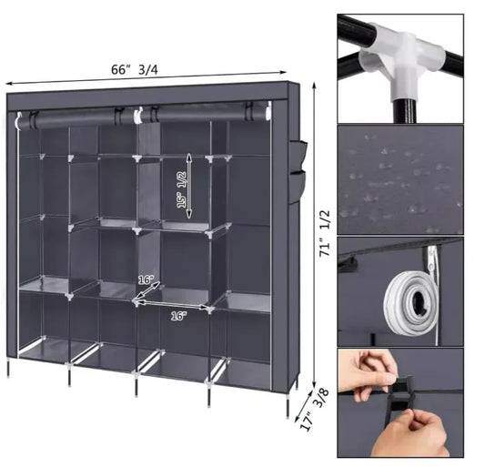 Closet Ropero Zebbris De 4 Módulos Armario Armable