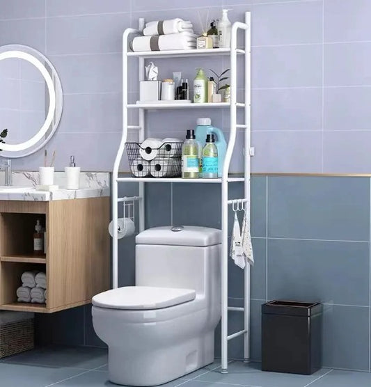 Organizador De Baño Estantería Mueble Ahorrador De Espacio 3 Color Blanco