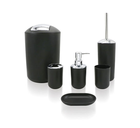 Set Utensilios Accesorios De Baño Jabonera Papelera Juego X6