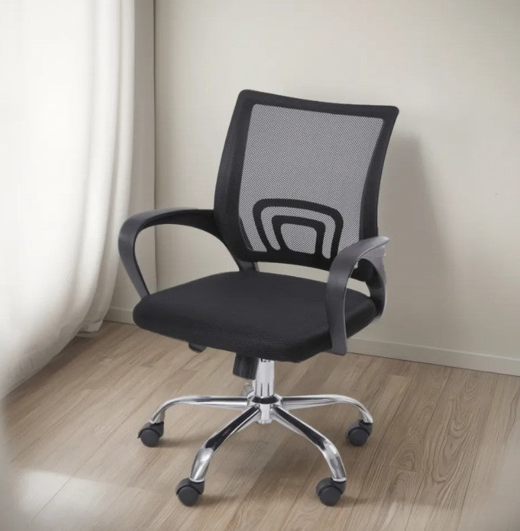 Silla Para Oficina Escritorio Ergonómica Color Negro Material Del Tapizado Mesh