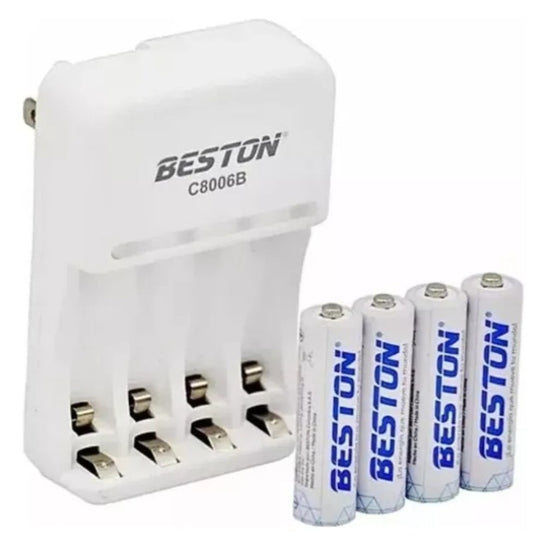 Pilas Beston Aaa Recargable X4 Con Cargador