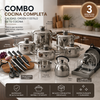 Combo Batería De Ollas 13 Piezas Acero Termostato Maison Cook + Obsequios