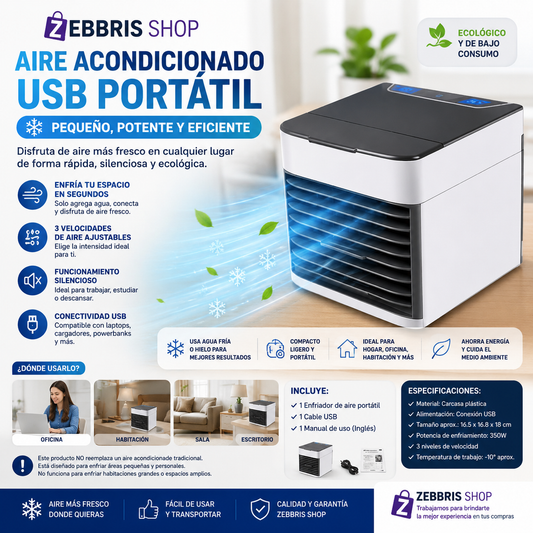 Aire Acondicionado Portatil Refrigerador Personal Artic Air