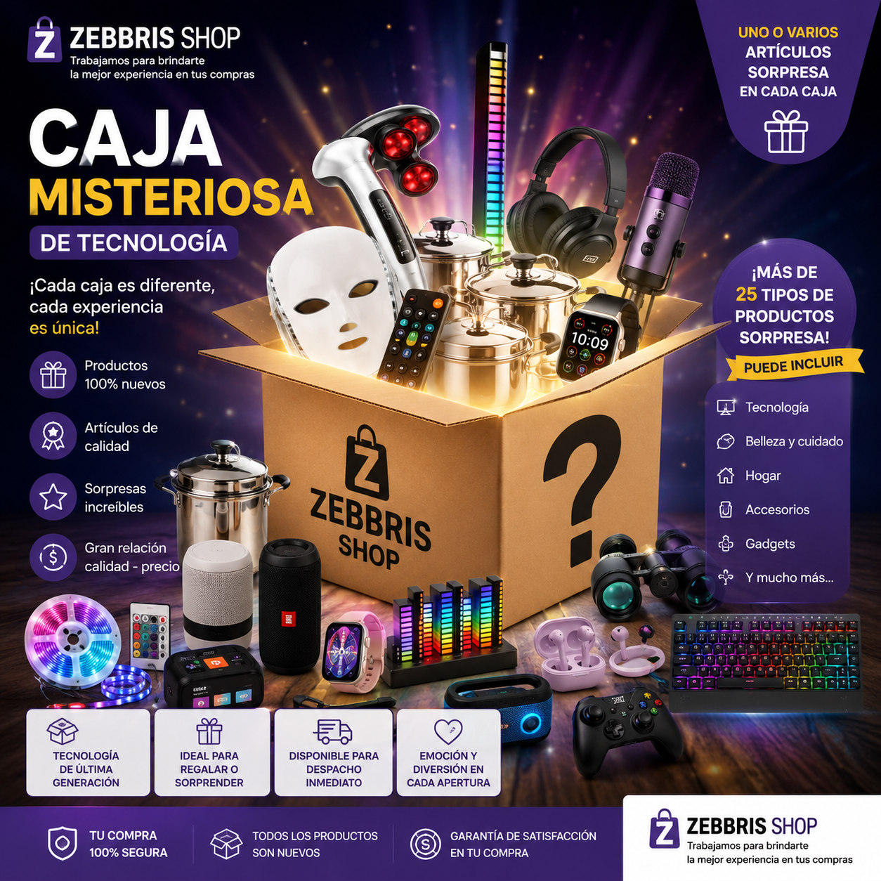 Caja Ciega Misteriosa Sorpresa De Tecnología Mystery