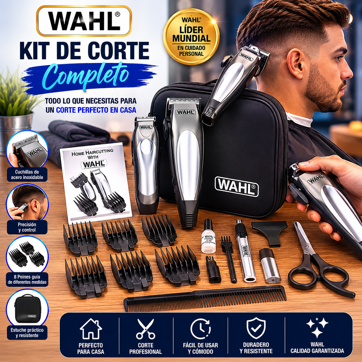 Maquina Wahl 79305-3608 Deluxe Combo Color Plateado