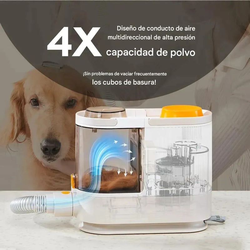 Kit Cepillo Zebbris Secador Aspiradora Perros Gastos Mascota - Amarillo