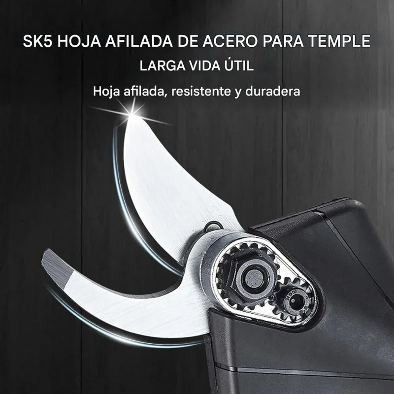 Tijera Podadora Jardín Eléctrica Portátil Recargable 56v - Naranja