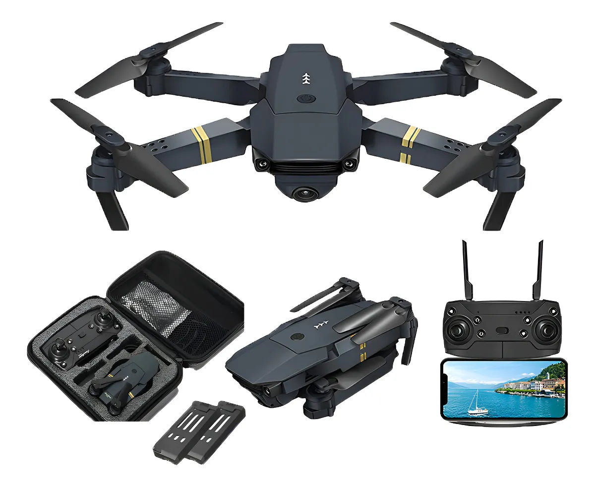 Drone Plegable 998 Pro Doble Cámara 4K Negro 3 Baterías 40 Min Vuelo