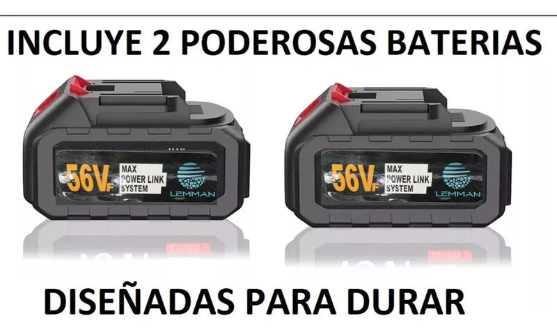 Minisierra eléctrica portátil recargable con 2 baterías de 48 V