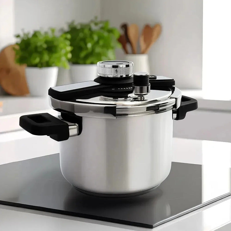 Olla Express Zebbris A Presión 6 Litros En Acero Inoxidable - Plateado