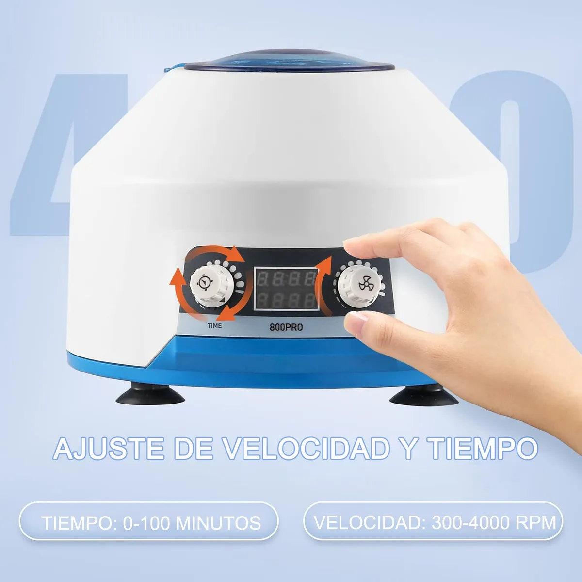 Máquina Centrífuga De 4000 Rpm, 15 Ml X 6 Centrífugas, PRP Centrífuga Eléctrica con Pantalla LCD Digital, Control de Tiempo y Velocidad, 110V Blanca