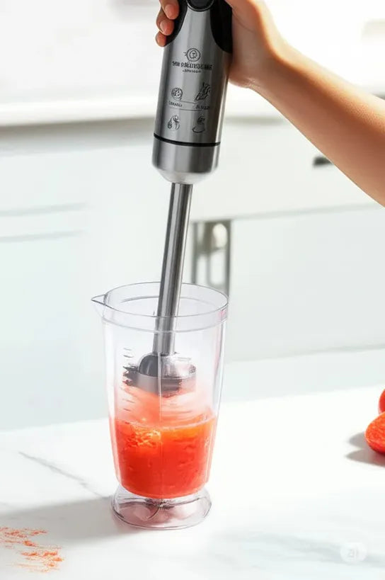 Batidora De Mano Licuadora De Inmersión Renahouse 800w Color Plateado