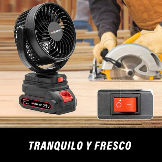 Mini Ventilador Zebbris Portátil Recargable Inalámbrico 5inc - Negro