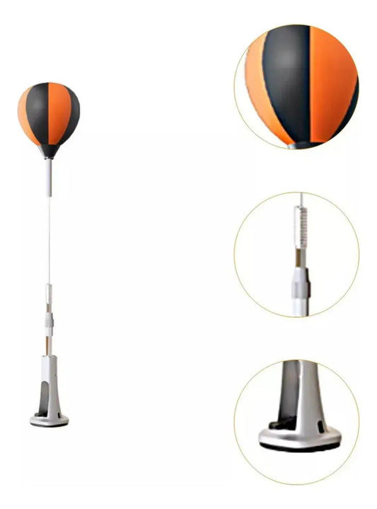 Pera Zebbris Para Saco De Boxeo Con Base De Ventosa Y Pelota - Negro