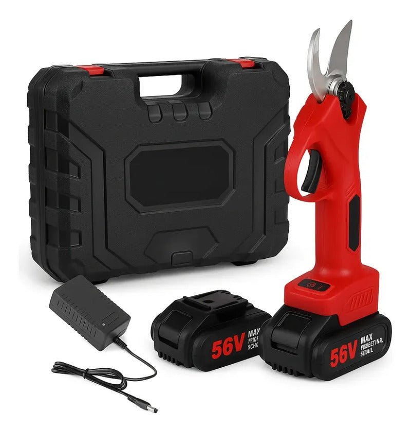 Tijera Podadora Jardín Eléctrica Portátil Recargable 56v - Naranja