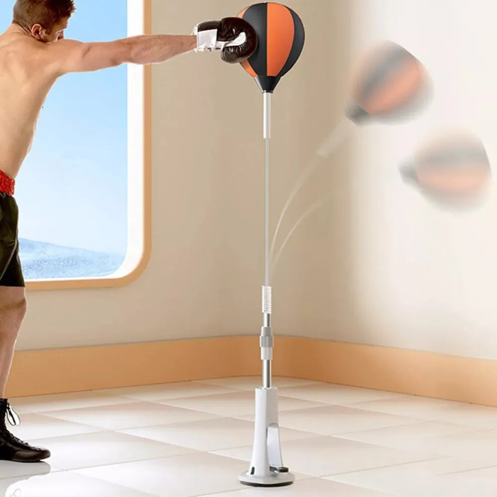 Pera Zebbris Para Saco De Boxeo Con Base De Ventosa Y Pelota - Negro