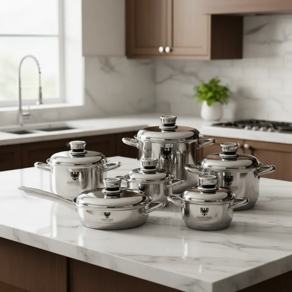 Batería De Ollas Maison Cook 12pz Acero Quirúrgico Inducción