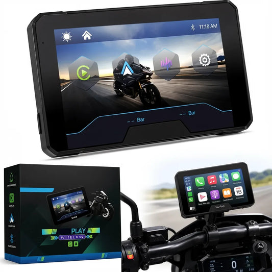 Pantalla Carplay para Moto Motocicleta Navegador Gps Pantalla Tactil Bluetooth Android o IOS