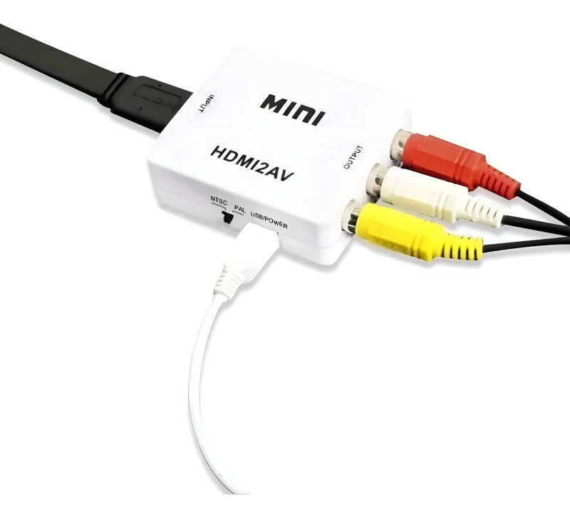 Adaptador Convertidor HDMI a RCA Audio Video Full HD