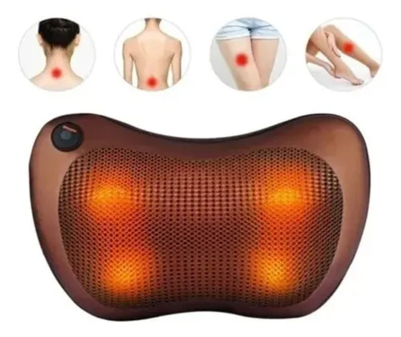 Masajeador Zebbris Almohada Cojín Lumbar Cuello Piernas - Beige