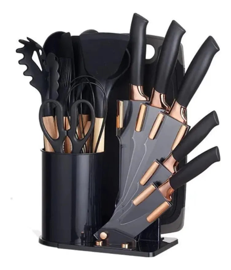 Set Utensilios De Cocina Zebbris Silicona Juego De Cuchillos X19