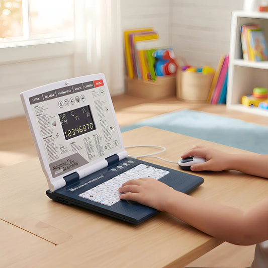 Computador Didáctico Bei Tian Infantil 130 Funciones Inglés Español Azul 3-10 Años