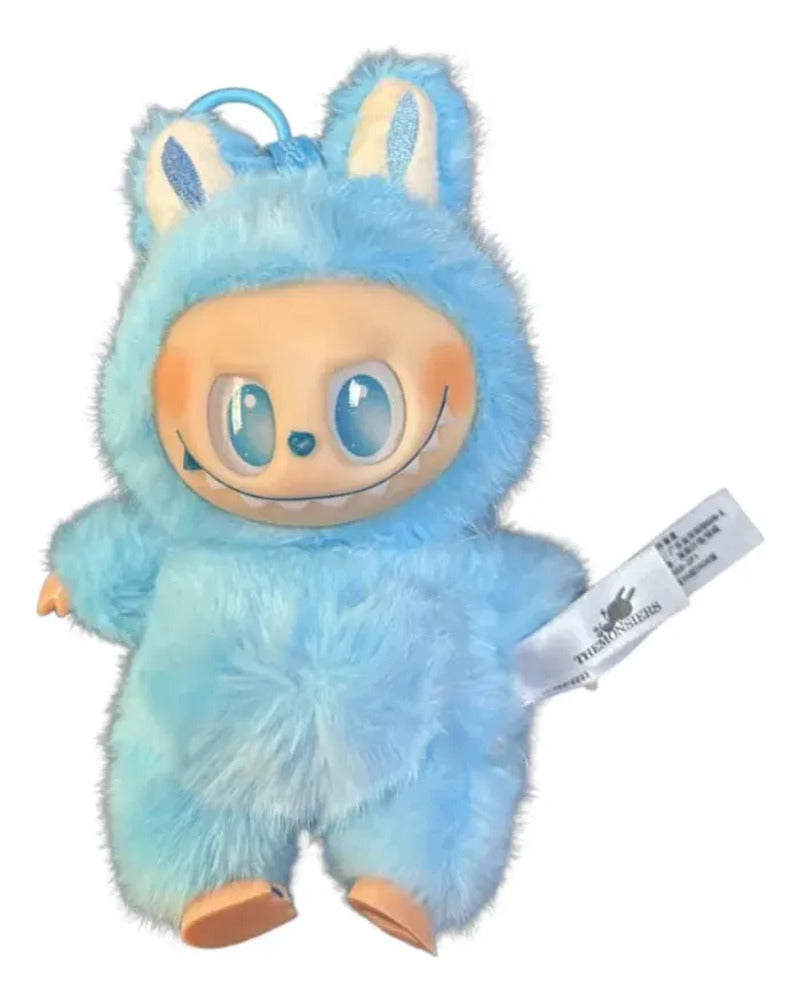 Combo Zebbris 3 En 1 Labubu Respira Llavero+lego+peluche - Gris