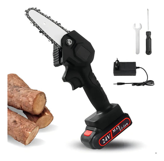 Minisierra eléctrica portátil recargable con 2 baterías de 48 V