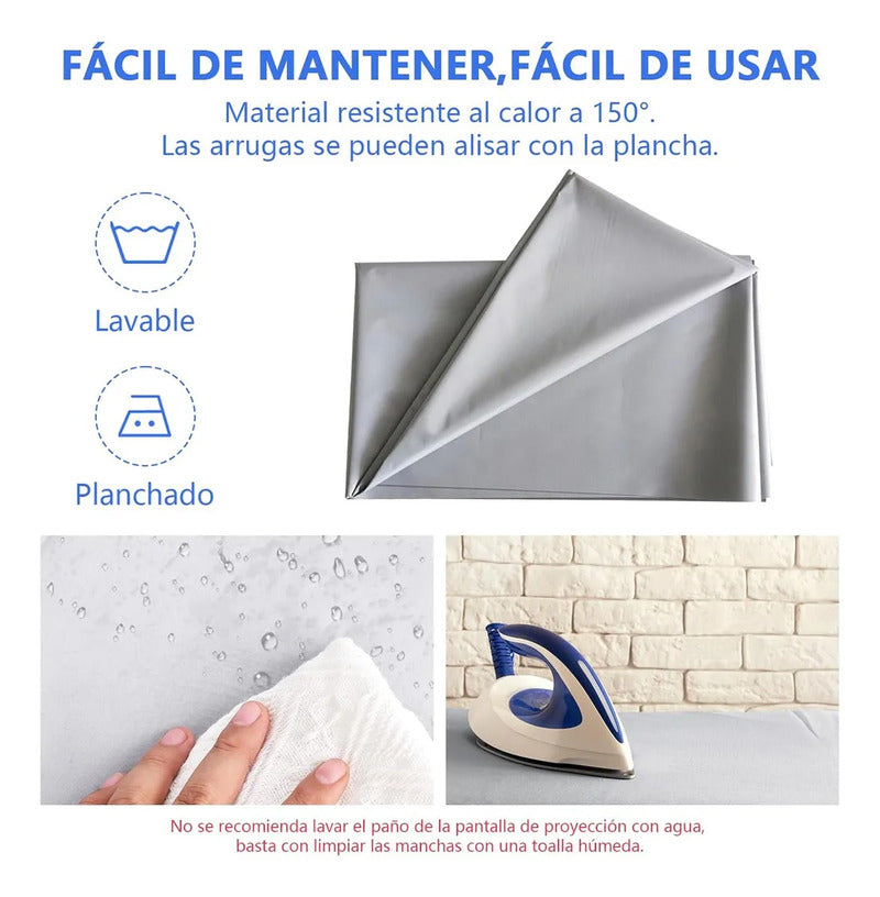 3*120inch Pantalla De Proyeccioncortina Metálica Anti-luz