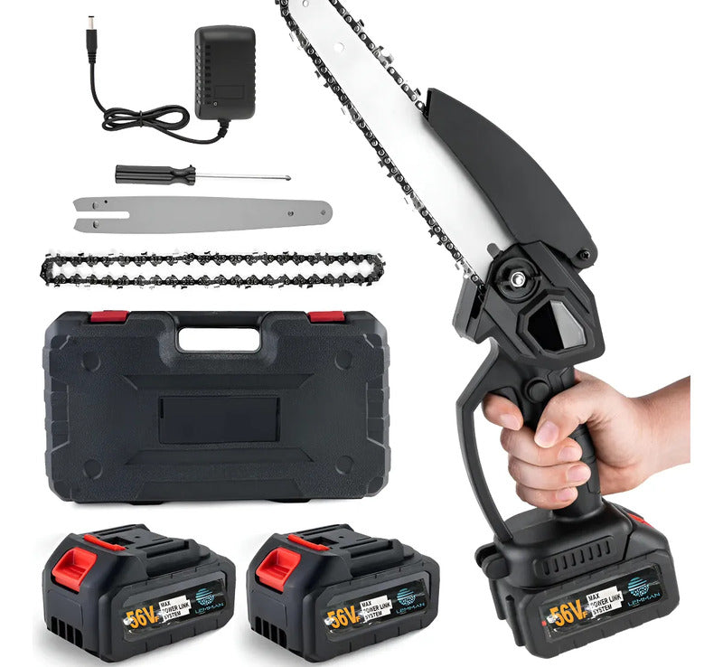 Minisierra eléctrica portátil recargable con 2 baterías de 48 V