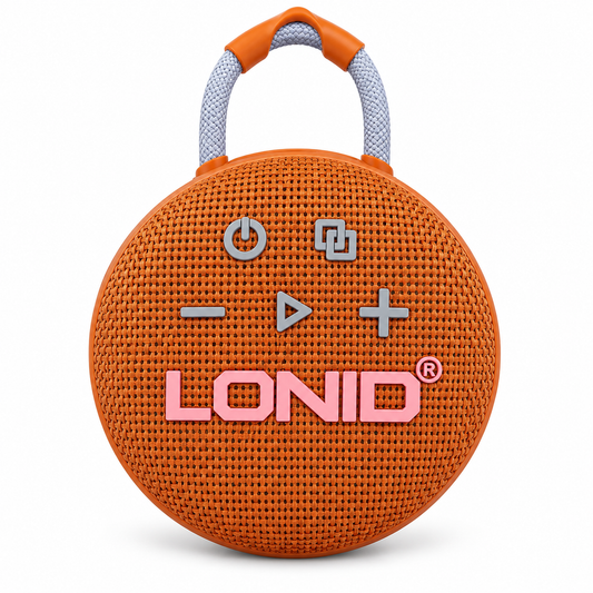 Parlante Bluetooth Ldnio Ls0406 Portátil Y Resistente Agua Naranja