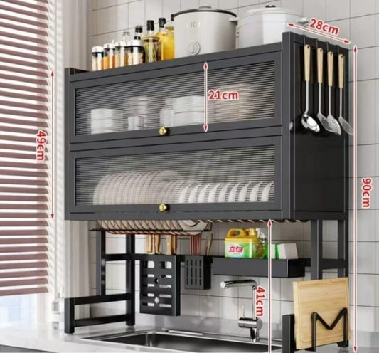 Escurridor Platos Doble Cocina Con Gabinete Zebbris