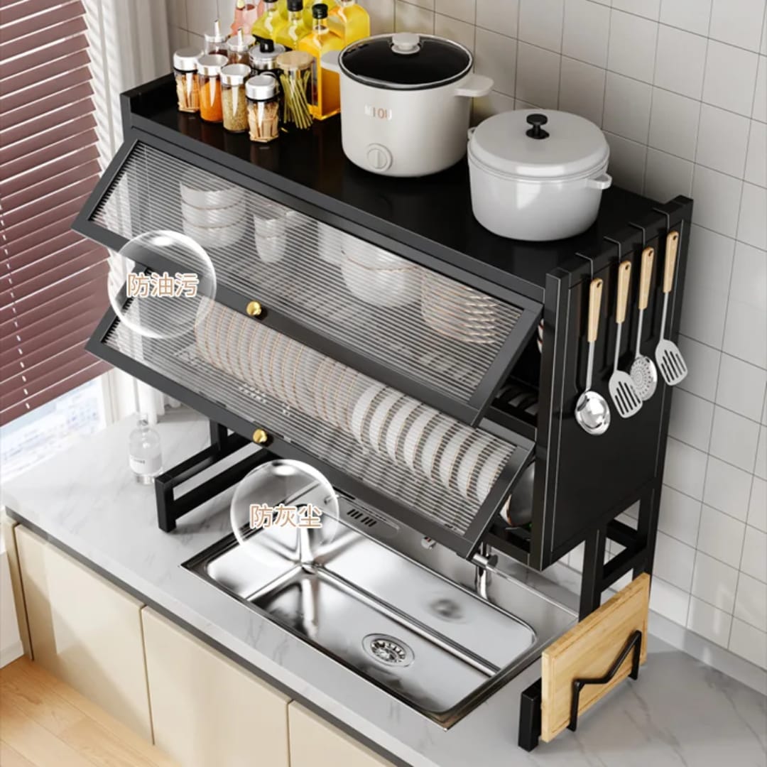 Escurridor Platos Doble Cocina Con Gabinete Zebbris