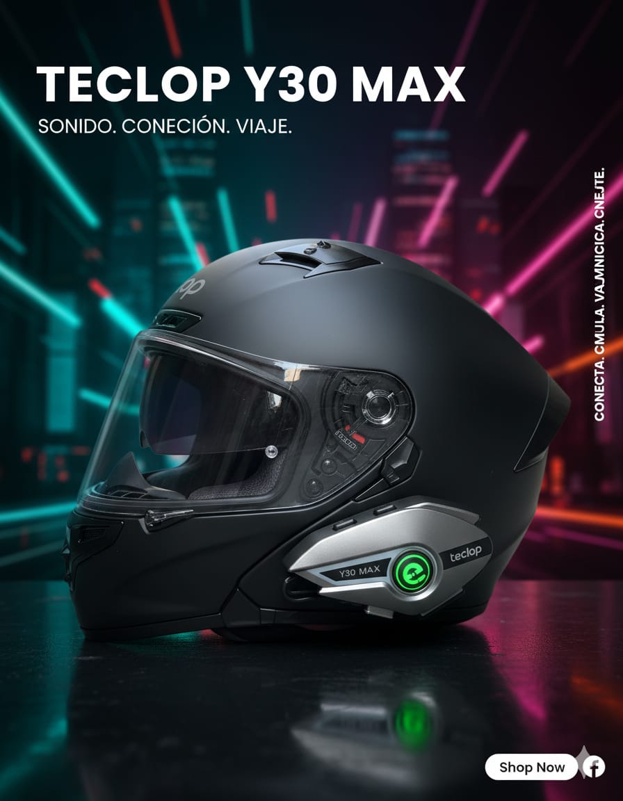 Intercomunicador Teclop Moto Y30 Max Negro/universal Rgb