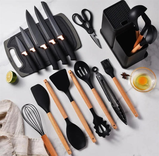 Juego De Utensilios De Cocina 19 Unidades De Cocina